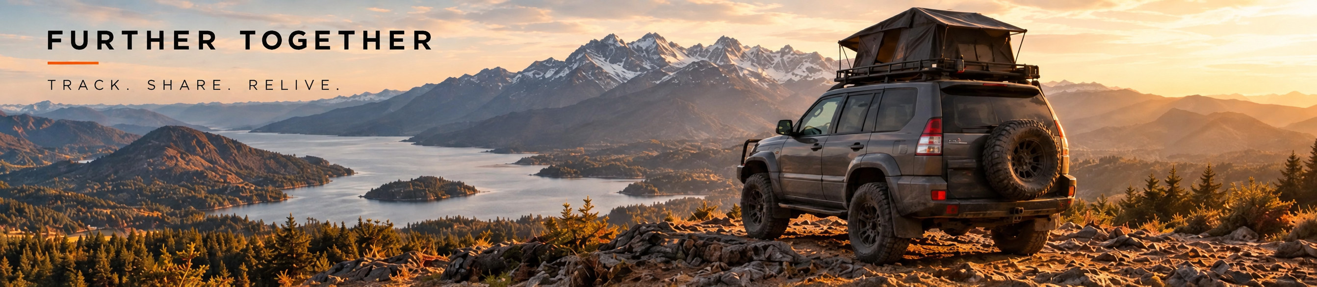 Overland vehicle at a mountain overlook